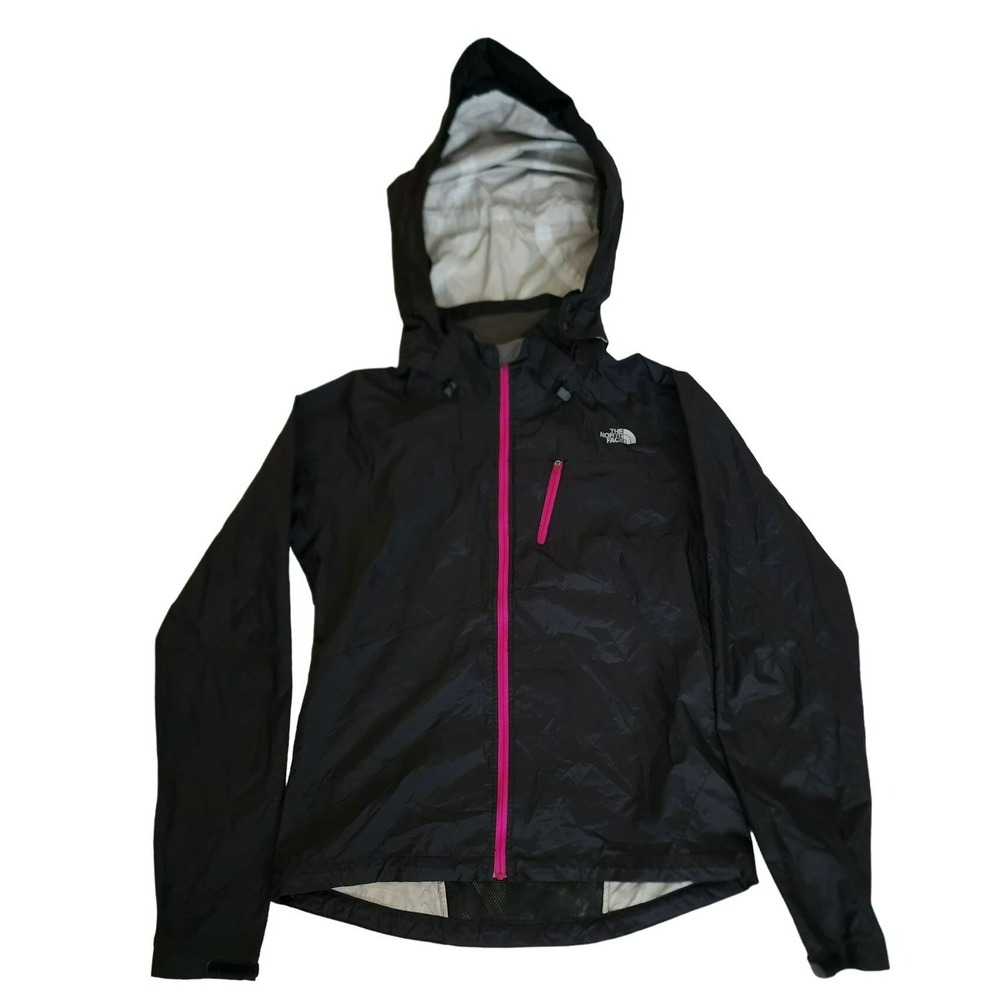 The North Face Women's Hooded Windbreaker Jacket Black/Pink Size S/P - Picture 4 of 12